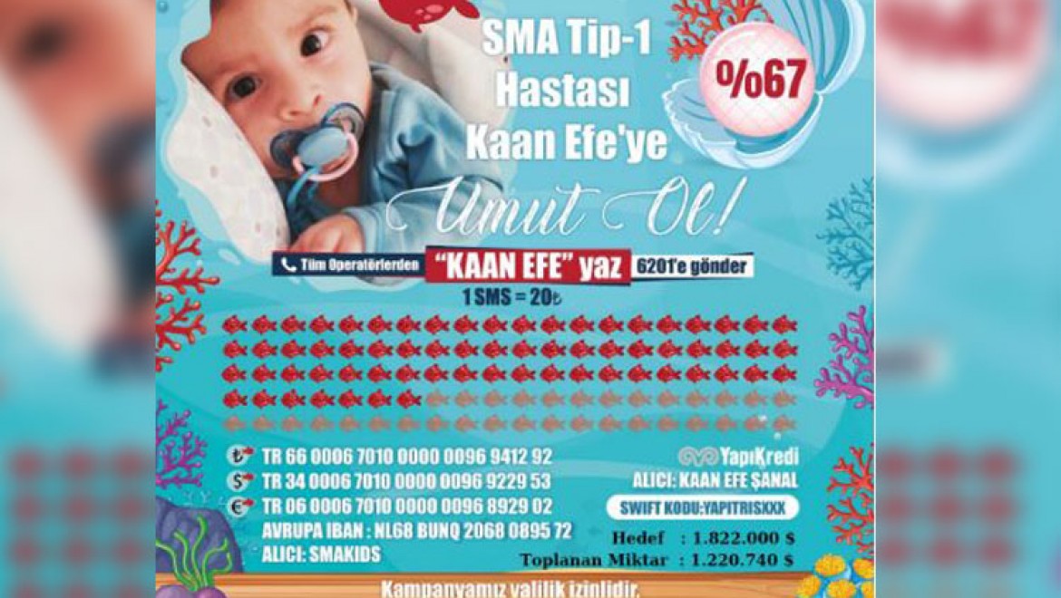 SMA Tip 1 hastası Kaan Efe'ye şarkılı destek