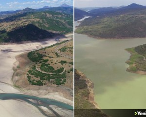 Bingöl'de kuraklıktan etkilenen Özlüce Barajı, kar ve yağmur sularıyla canlandı
