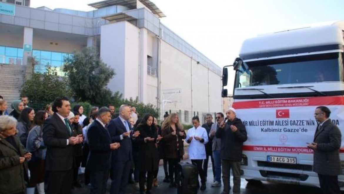 İzmir İl Milli Eğitim Müdürlüğü'nden Gazze'ye yardım tırı