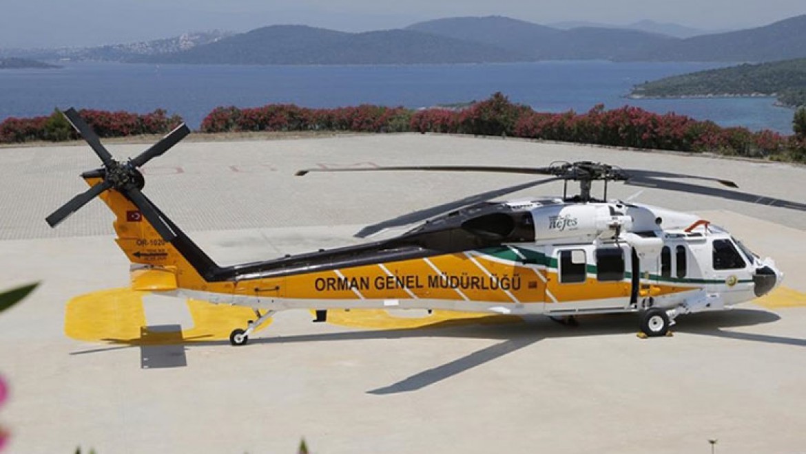 TUSAŞ'ın ürettiği yangın söndürme helikopteri "NEFES" Muğla'da göreve başladı