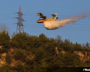Aydın'daki orman yangını kısmen kontrol altına alındı