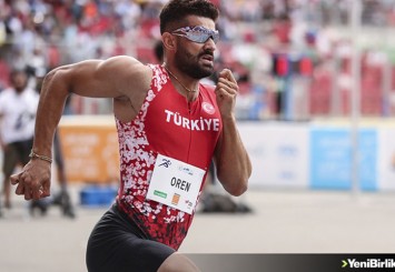 Milli atlet Sinan Ören, 300 metrede yeni Türkiye rekorunun sahibi oldu