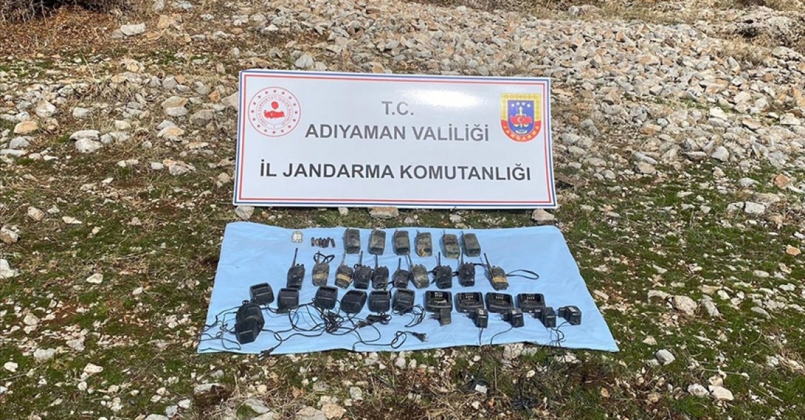 Adıyaman'da PKK'lı teröristlere ait haberleşme malzemeleri ele geçirildi