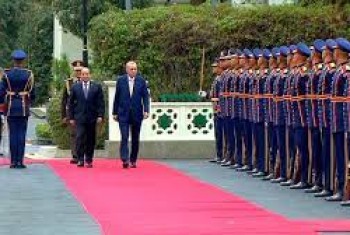 Cumhurbaşkanı Erdoğan, Mısır Cumhurbaşkanı Sisi tarafından resmi törenle karşılandı